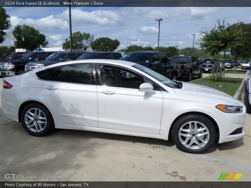 White Platinum / Dune 2014 Ford Fusion SE EcoBoost
