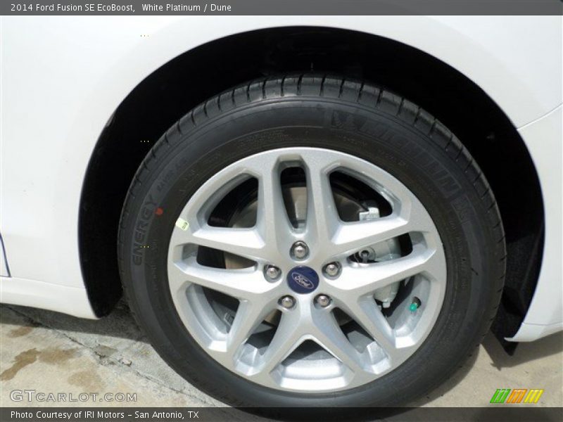 White Platinum / Dune 2014 Ford Fusion SE EcoBoost