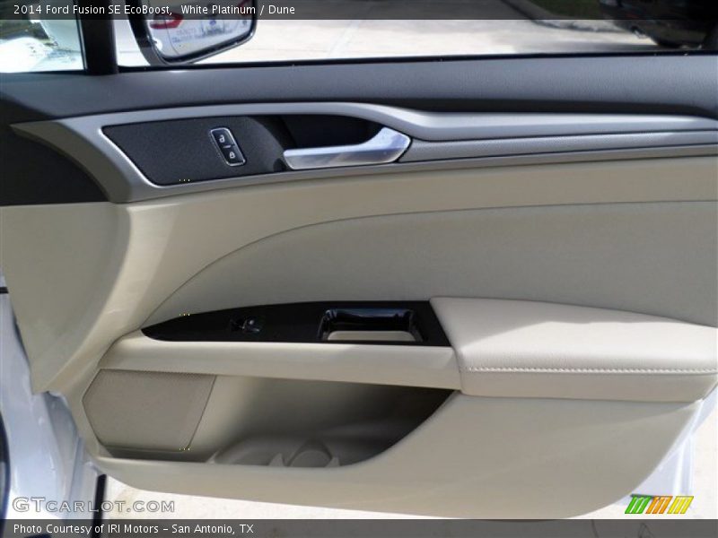 White Platinum / Dune 2014 Ford Fusion SE EcoBoost