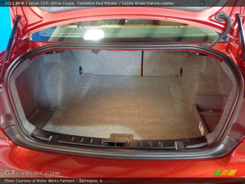 Vermillion Red Metallic / Saddle Brown Dakota Leather 2011 BMW 3 Series 328i xDrive Coupe