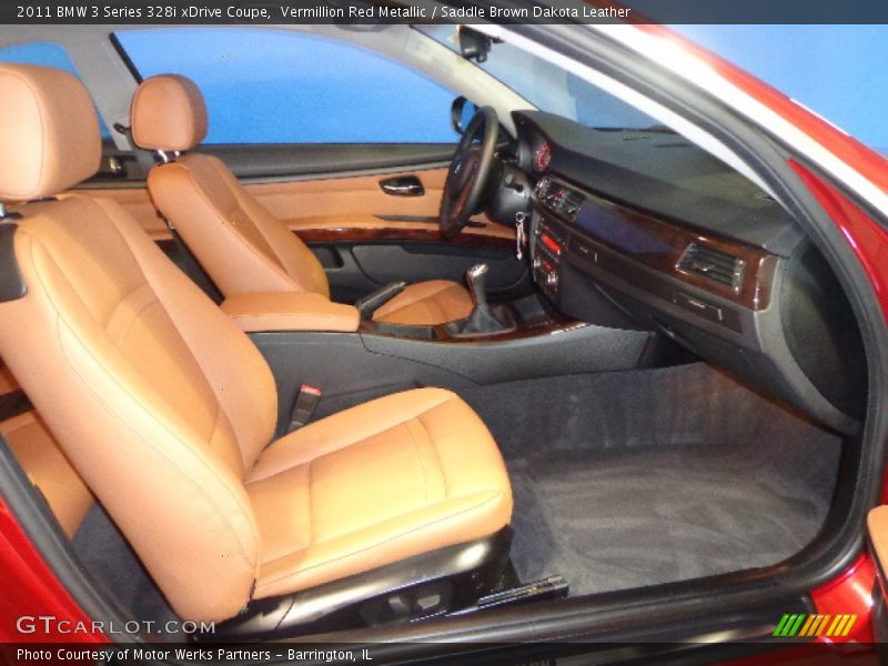 Vermillion Red Metallic / Saddle Brown Dakota Leather 2011 BMW 3 Series 328i xDrive Coupe