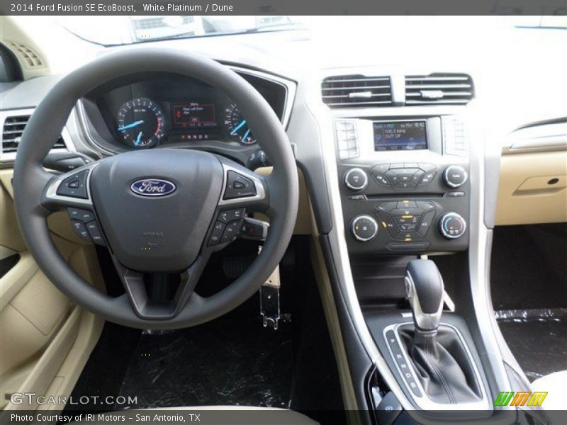 White Platinum / Dune 2014 Ford Fusion SE EcoBoost
