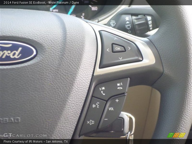 White Platinum / Dune 2014 Ford Fusion SE EcoBoost