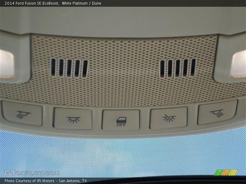 White Platinum / Dune 2014 Ford Fusion SE EcoBoost