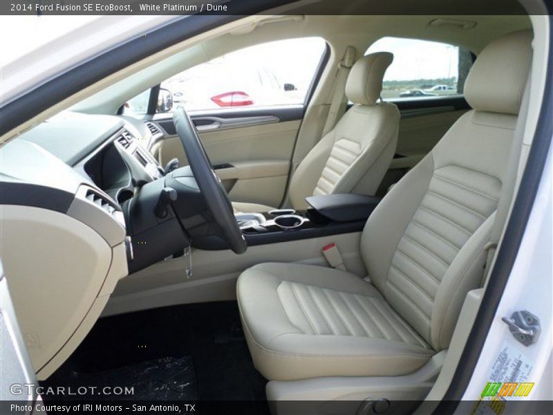 White Platinum / Dune 2014 Ford Fusion SE EcoBoost