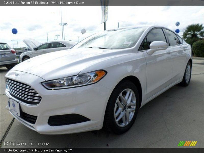 White Platinum / Dune 2014 Ford Fusion SE EcoBoost