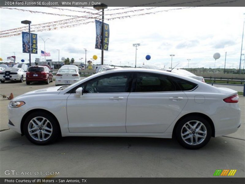 White Platinum / Dune 2014 Ford Fusion SE EcoBoost