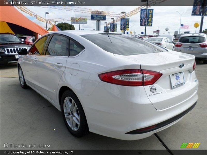 White Platinum / Dune 2014 Ford Fusion SE EcoBoost