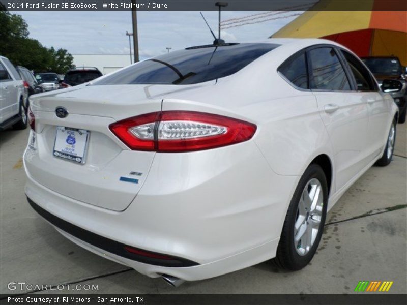 White Platinum / Dune 2014 Ford Fusion SE EcoBoost