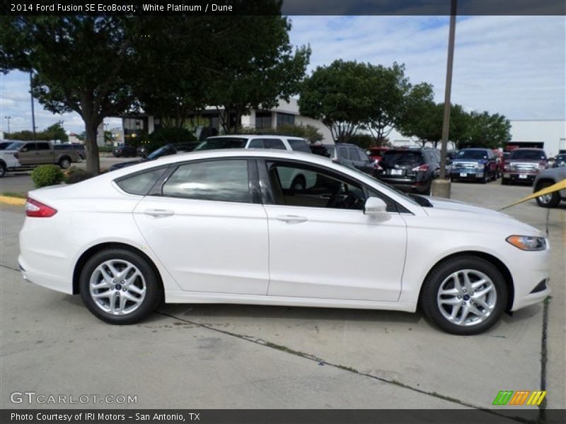White Platinum / Dune 2014 Ford Fusion SE EcoBoost