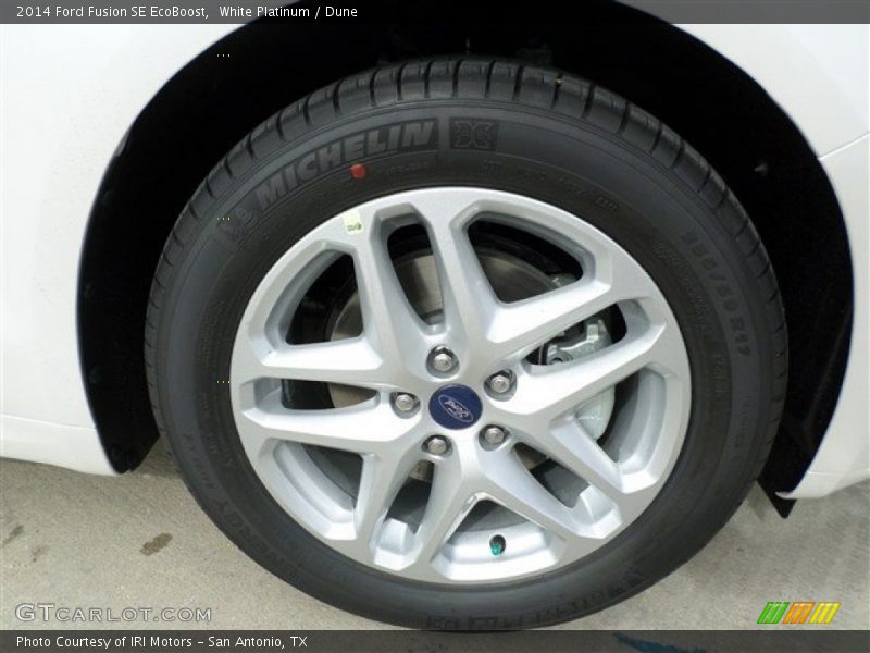 White Platinum / Dune 2014 Ford Fusion SE EcoBoost
