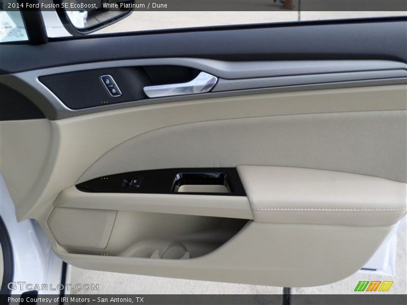 White Platinum / Dune 2014 Ford Fusion SE EcoBoost