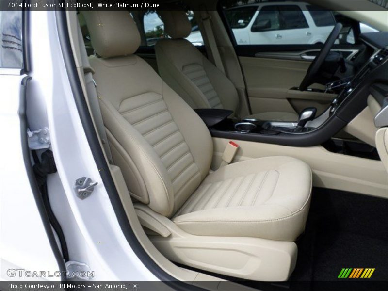 White Platinum / Dune 2014 Ford Fusion SE EcoBoost