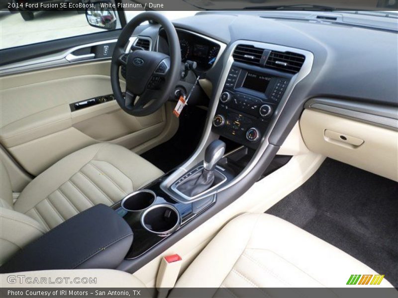 White Platinum / Dune 2014 Ford Fusion SE EcoBoost