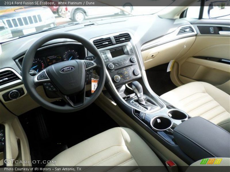 White Platinum / Dune 2014 Ford Fusion SE EcoBoost