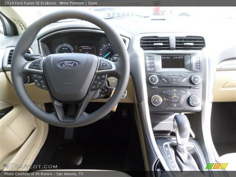 White Platinum / Dune 2014 Ford Fusion SE EcoBoost