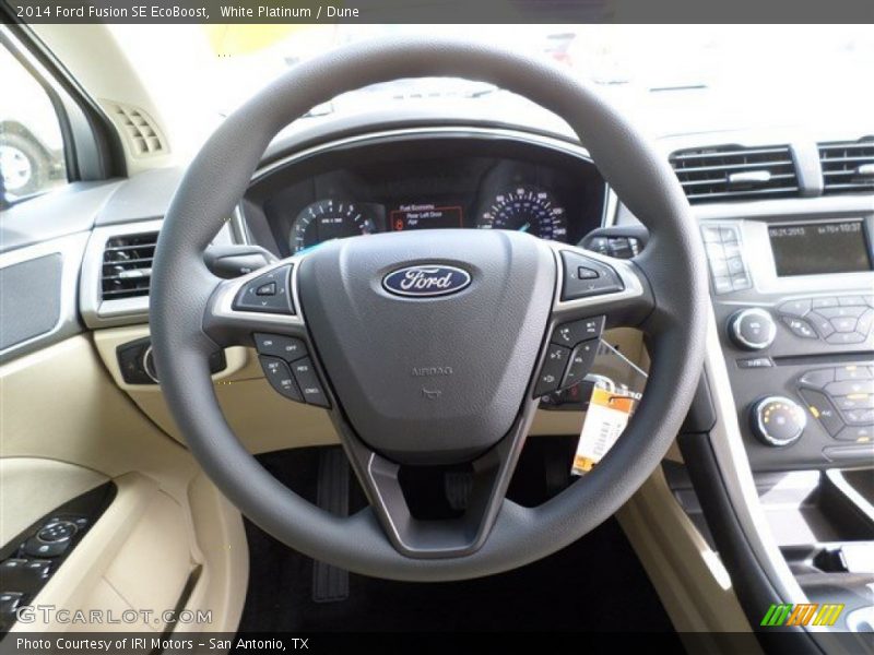 White Platinum / Dune 2014 Ford Fusion SE EcoBoost