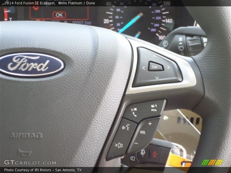 White Platinum / Dune 2014 Ford Fusion SE EcoBoost
