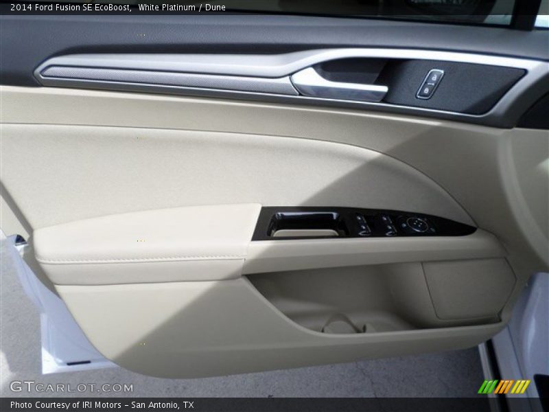 White Platinum / Dune 2014 Ford Fusion SE EcoBoost
