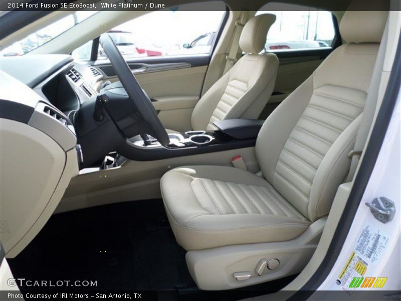 White Platinum / Dune 2014 Ford Fusion SE EcoBoost