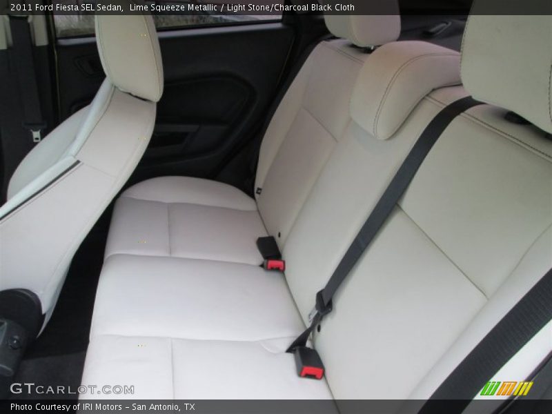 Lime Squeeze Metallic / Light Stone/Charcoal Black Cloth 2011 Ford Fiesta SEL Sedan