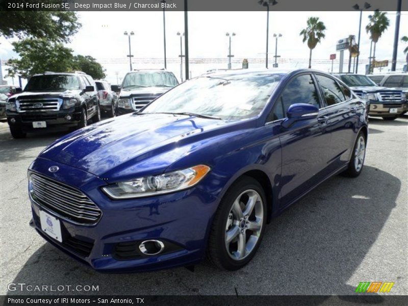 Deep Impact Blue / Charcoal Black 2014 Ford Fusion SE