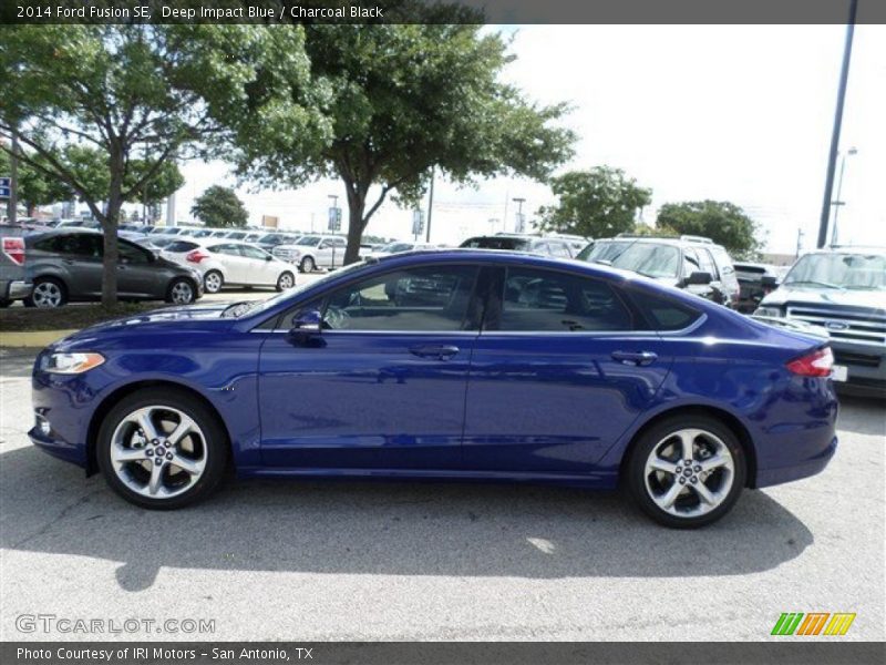Deep Impact Blue / Charcoal Black 2014 Ford Fusion SE