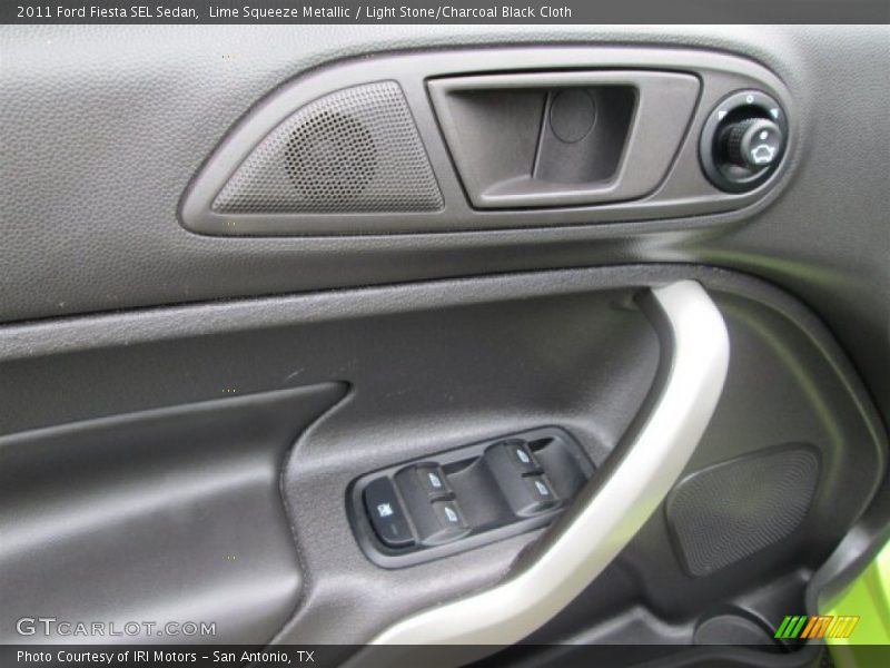 Lime Squeeze Metallic / Light Stone/Charcoal Black Cloth 2011 Ford Fiesta SEL Sedan
