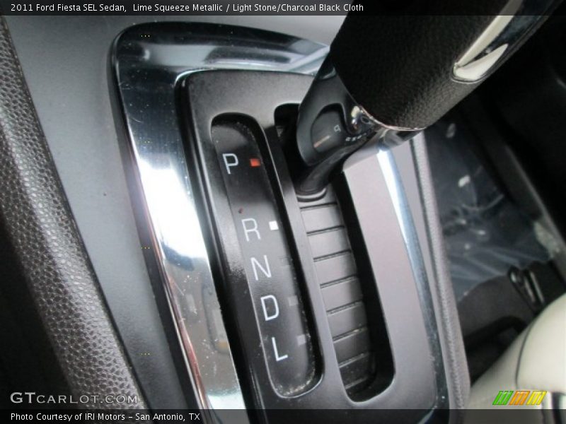 Lime Squeeze Metallic / Light Stone/Charcoal Black Cloth 2011 Ford Fiesta SEL Sedan