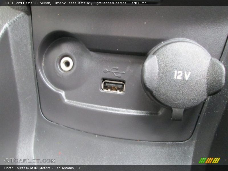 Lime Squeeze Metallic / Light Stone/Charcoal Black Cloth 2011 Ford Fiesta SEL Sedan