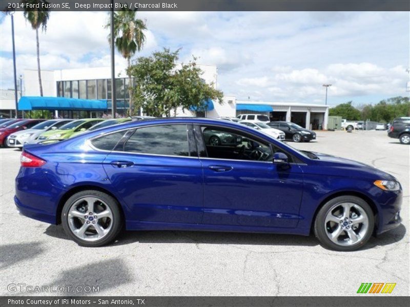 Deep Impact Blue / Charcoal Black 2014 Ford Fusion SE