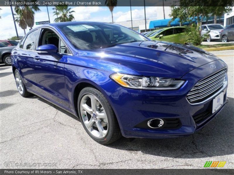 Deep Impact Blue / Charcoal Black 2014 Ford Fusion SE