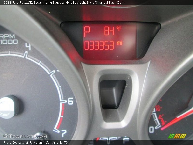 Lime Squeeze Metallic / Light Stone/Charcoal Black Cloth 2011 Ford Fiesta SEL Sedan