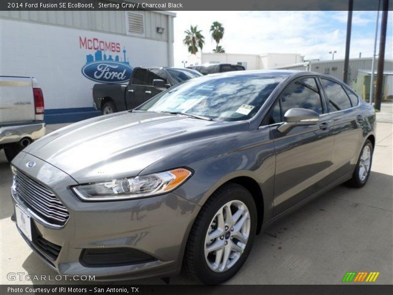 Sterling Gray / Charcoal Black 2014 Ford Fusion SE EcoBoost