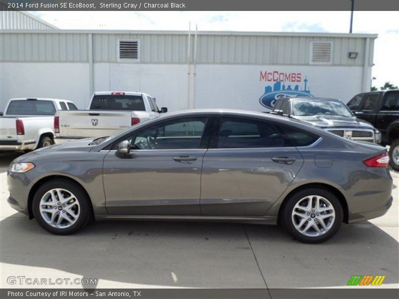 Sterling Gray / Charcoal Black 2014 Ford Fusion SE EcoBoost