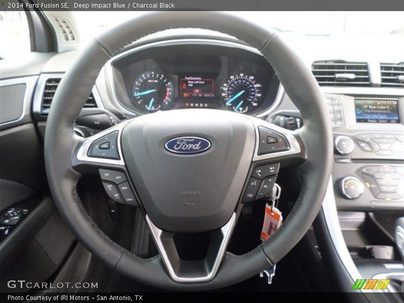 Deep Impact Blue / Charcoal Black 2014 Ford Fusion SE