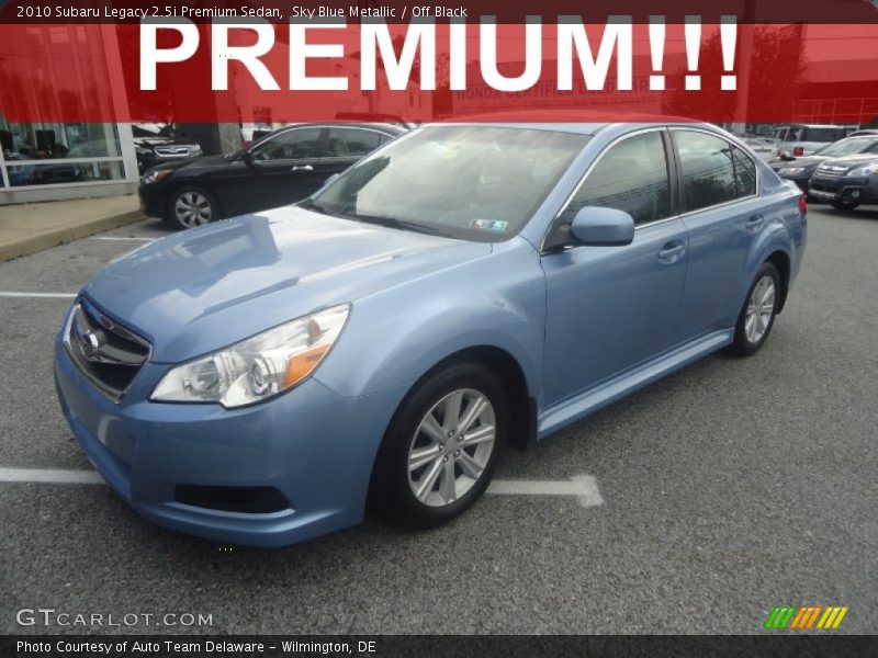 Sky Blue Metallic / Off Black 2010 Subaru Legacy 2.5i Premium Sedan