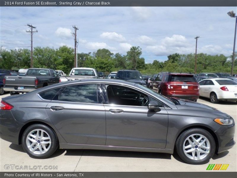 Sterling Gray / Charcoal Black 2014 Ford Fusion SE EcoBoost