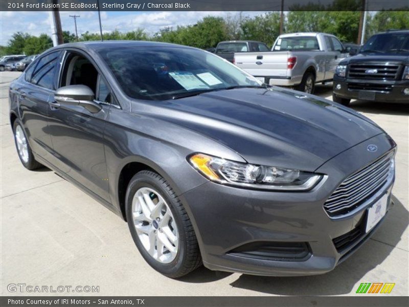 Sterling Gray / Charcoal Black 2014 Ford Fusion SE EcoBoost