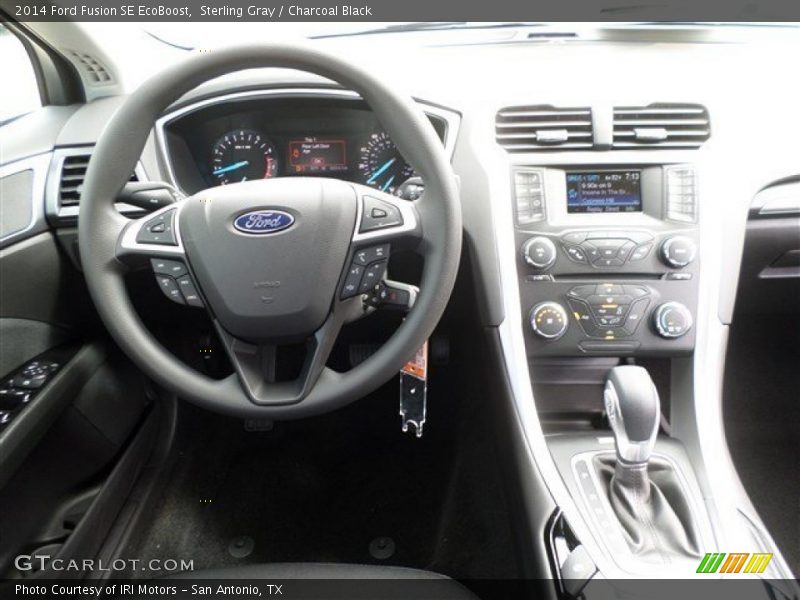 Sterling Gray / Charcoal Black 2014 Ford Fusion SE EcoBoost