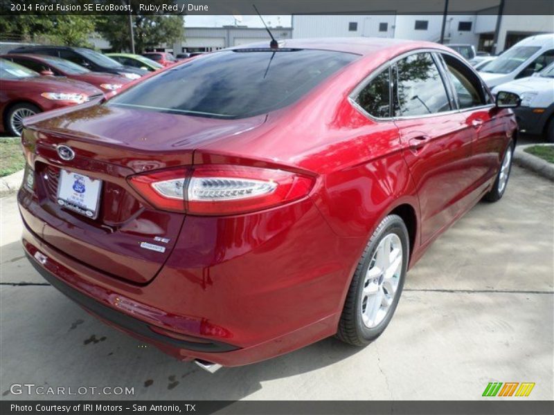 Ruby Red / Dune 2014 Ford Fusion SE EcoBoost