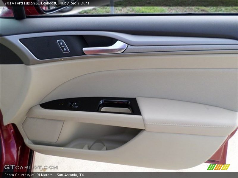 Ruby Red / Dune 2014 Ford Fusion SE EcoBoost