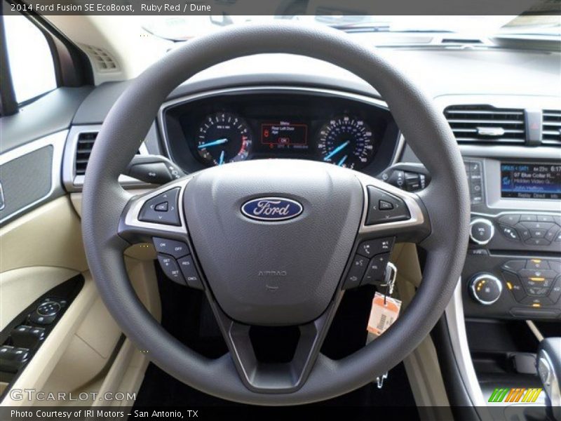 Ruby Red / Dune 2014 Ford Fusion SE EcoBoost