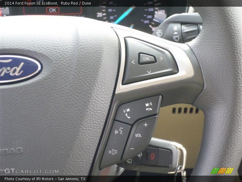 Ruby Red / Dune 2014 Ford Fusion SE EcoBoost