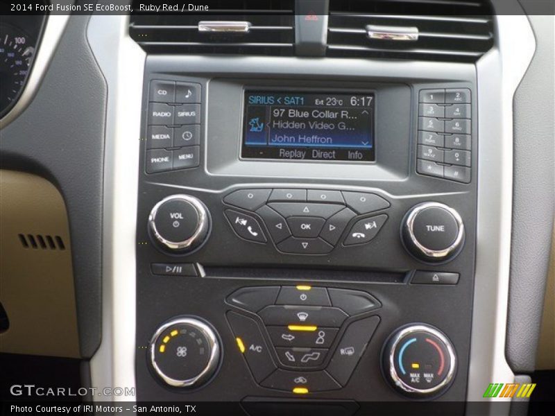 Ruby Red / Dune 2014 Ford Fusion SE EcoBoost