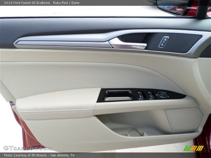Ruby Red / Dune 2014 Ford Fusion SE EcoBoost