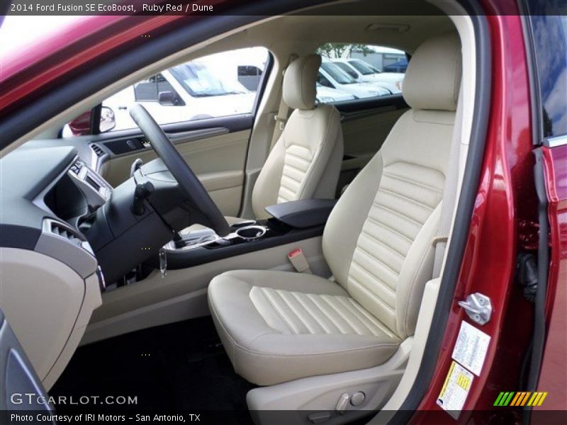 Ruby Red / Dune 2014 Ford Fusion SE EcoBoost