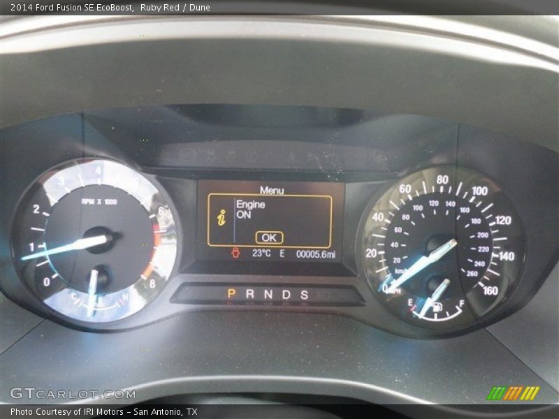 Ruby Red / Dune 2014 Ford Fusion SE EcoBoost