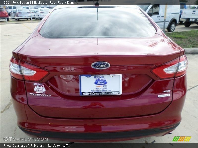 Ruby Red / Dune 2014 Ford Fusion SE EcoBoost