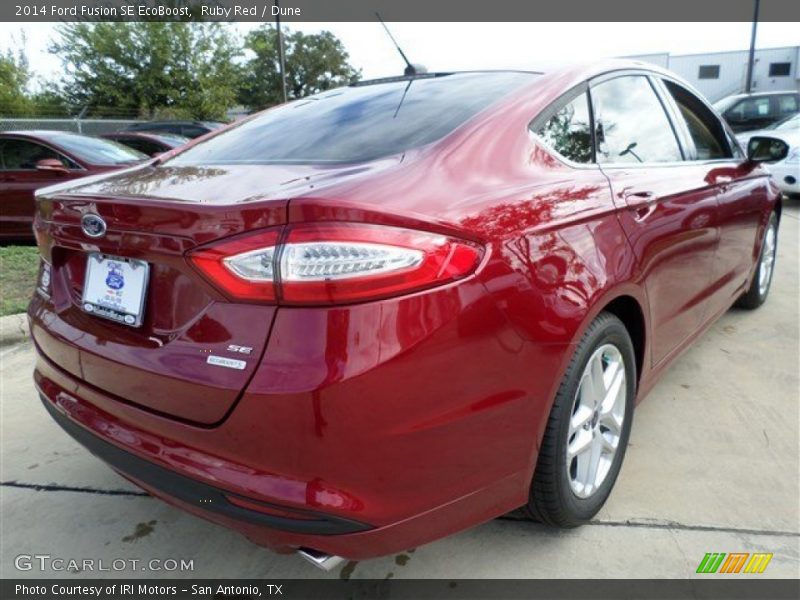 Ruby Red / Dune 2014 Ford Fusion SE EcoBoost
